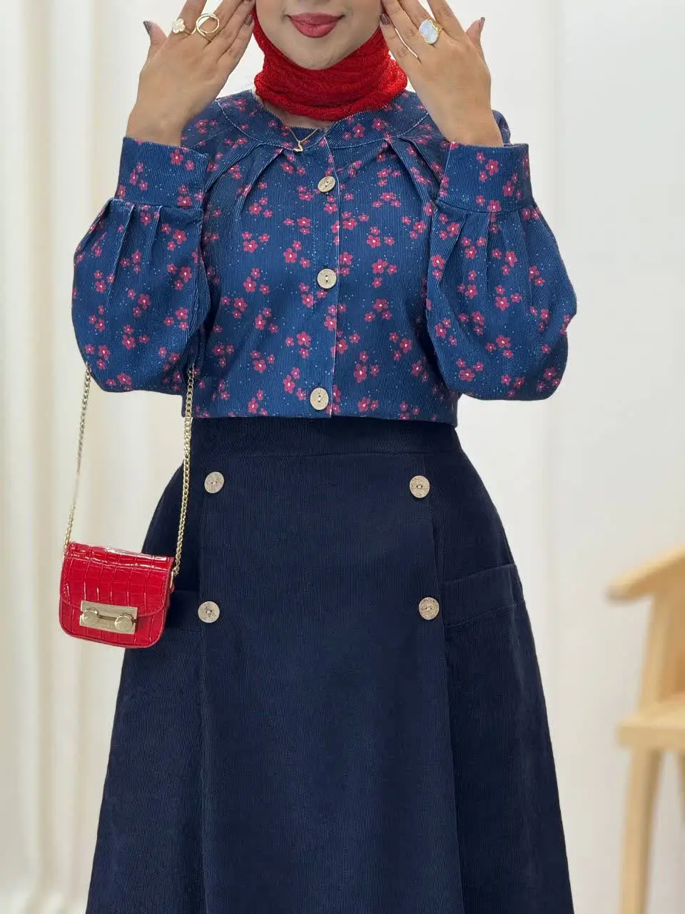 3903-شومیز و دامن هما